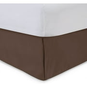 Tailored Bed Skirt - 18 inch Drop, Brown, Twin Bedskirt with Split Corners (Available in 16 Colors) Blissford