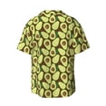 thumbnail image 5 of Salouo Avocado Pattern Cuban Collar Shirts for Men Button-Down Shirt Men's Short Sleeve Shirts Hawaiian Shirts Casual Shirts -XX-Large, 5 of 6