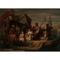 thumbnail image 2 of Jacopo de Andrea 14x11 Gold Ornate Wood Frame and Double Matted Museum Art Print Titled - Giovanni Bellini and Albrecht Durer Are Celebrated by Venetian Artists (1850), 2 of 4