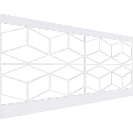 Ekena Millwork 44 H x 94 1/2 W Pueblo PVC Wainscot Paneling Kit