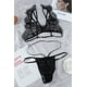 thumbnail image 2 of ABPHQTO Conjunto de bralette de tirantes finos de encaje negro para mujer, 2 of 5
