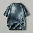 thumbnail image 2 of BOBOGOJP T-Shirts pour Hommes Col Rond Manches Courtes Pull (Bleu,3TG), 2 of 3