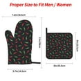Oven Mitts and Pot Holders 4 Piece, bell Pepper red Heat Slip Resistant