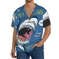 thumbnail image 3 of Daiia Great White Shark Men's Linen Shirts Short Sleeve Casual Shirts Button Down Shirt for Men Beach Summer Wedding Shirt-4X-Large, 3 of 7