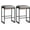 Gray, variant on Bar Stools Set of 2, Counter Height Bar Stools, Synthetic Leather with Stitching, 26-Inch Tall, Ink Black