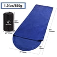 thumbnail image 5 of REDCAMP Fleece Sleeping Bag Liner with Hood, Great for Adult Warm or Cold Weather, 87inch Long Full Sized Zipper Camping Blanket for Outdoor, Blue, 5 of 7