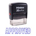 thumbnail image 1 of Printtoo Stamp Self Inking APPROVED Rubber Stamp Office Stationary-Blue, 1 of 1