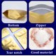 thumbnail image 4 of 100 Uds. Bolsa de embalaje Ziplock de papel de aluminio mate de pie bolsas gruesas de regalo para café, Chocolate, merienda, té, dulces, azúcar, Benas Beaf, 4 of 5