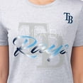 thumbnail image 3 of Women's G-III 4Her by Carl Banks  Heather Gray Tampa Bay Rays Super-Slim Fit Lightweight Shadow Logo Graphic T-Shirt, 3 of 3
