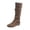 Khaki, variant on Knee High Boots Women, Fold Over Shark Boots Pointed Toe block heels Wide Calf,Minimalist Street Style Faux Leather Boots for Fall & Winter