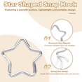 thumbnail image 3 of Uxcell Star Shape Snap Hook, Aluminum Alloy Star-Shaped Keychain Clip Spring Key Holder for Camping Fishing Traveling Silver, 3 of 6