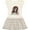 Natural with Stripes, variant on Inktastic DÃ­a De Los Muertos in Sugar Skull Makeup Girls Toddler Dress