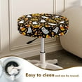 thumbnail image 4 of Renewold Ghost Pumpkin Candy Corn Round Stool Slipcover High Stretch Bar Stool Cover Pub Counter Stool Chair Slipcover 13-15 Inch Vanity Seat Cushion Protectors Halloween Decor, 4 of 6