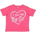 thumbnail image 3 of Inktastic I Love My Big Sis in White Chalk Heart Boys or Girls Toddler T-Shirt, 3 of 5