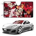 thumbnail image 1 of Animation Hazbin Hotel Car Windshield Sunshade Umbrella Stylish Foldable Reflective Sun Visor Front Window Cover Protector Accessories, 1 of 8