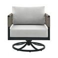 thumbnail image 3 of Afuera Living Modern Aluminum Outdoor Swivel Rocking Chair in Black, 3 of 9
