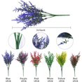 thumbnail image 6 of Asisol 6 Bundles Artificial Lavender Flowers Outdoor UV Resistant Faux Plastic Plants Artificial Greenery for Home Garden Wedding Indoor Porch Box Decorations, 6 of 9