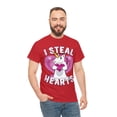 thumbnail image 5 of I Steal Hearts Unicorn Valentine's Day Unisex Graphic Tee Shirt, Sizes S-5XL, 5 of 12