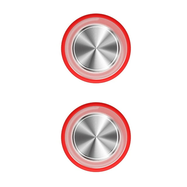 Decodeary Game Joystick Mini Plastic Smartphone Screen Touch Rocker Round Suction Cup Gamepad Assist Joypad Gaming Supplies Red 2Set