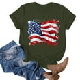 thumbnail image 4 of VerPetridure American Flag Stars Stripes Shirts for Women 4th of July Patriotic Shirt Cute Graphic Blouse USA Flag Tops Summer Tee, 4 of 4