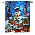 thumbnail image 1 of Bandera para casa muñeco de nieve DZGlobal 71x102 cm de doble cara, 1 of 7