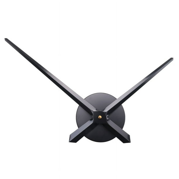 Manecillas de Reloj 3D, Agujas Mecanismo Movimiento Grande para Bricolaje, Reemplazo Piezas Accesorios Pared, Negro