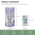 thumbnail image 5 of COEQINE Bunny Cherry Blossom Violet Flickering Flameless LED Battery Candles Pillar Candles Tealight with 18-Key Timer Remote with Colorful Light for Indoor Outdoor Easter Home Decoration, 5 of 7