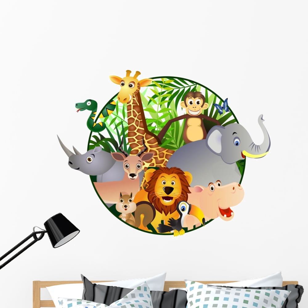 Safari Wall Decal by Wallmonkeys Peel and Stick Graphic (48 in W x 36 ...