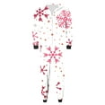 thumbnail image 7 of Odeerbi Matching Family Christmas Pajamas Sets Parent-Child Warm Hooded Jumpsuit Set Xmas Printed Home Wear Loungewear Sleepwear Jammies for Dad, 7 of 7