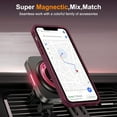 thumbnail image 4 of for iPhone 15 Pro Max Case with 360° Rotatable  Ring Stand [Compatible MagSafe] [ Grade Protection] Translucent Matte iPhone 15 Pro Max Phone Cases for Women Men 6.7'',Red, 4 of 14