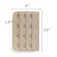 thumbnail image 3 of INSPIRE CHIC Women's 3 x 4 Hooks Bra Extender Extension Strap Multi Color Bra Band 5 Pcs Khaki, 3 of 5