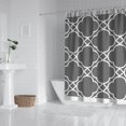 thumbnail image 3 of Extra Long Boho Shower Curtain 72x84 Inches - Vintage Floral & Tropical Leaves Pattern, Waterproof Bohemian Bathroom Decor with 12 Hooks, Tribal Rustic Style, 3 of 5
