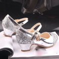 thumbnail image 6 of IUJSOY Girls Dress Shoes Mary Jane Low Heel Princess Wedding Flats Glitter Shoes for Little Big Kids, 6 of 6