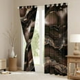 thumbnail image 3 of Feelyou Watercolor Marble Women Black Out Curtains, Luxury Marbling Brown Curtains Pack of 2 (42x63 Each), Old Fashion Abstract Bedroom Curtains, Living Room Curtains Decor, 3 of 6