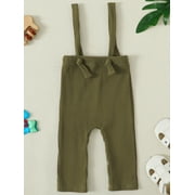 CARETOO Newborn Baby Boy Clothes 2Pcs Cotton Fabric Infant Bodysuit Casual Outfits Bib Overall Pants