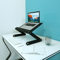 Soimiss Black Folding Bed Laptop Desk with Heat Dissipation for Home Use