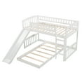 thumbnail image 5 of White Twin Over Twin Bunk Bed with Slide and Ladder, 5 of 8