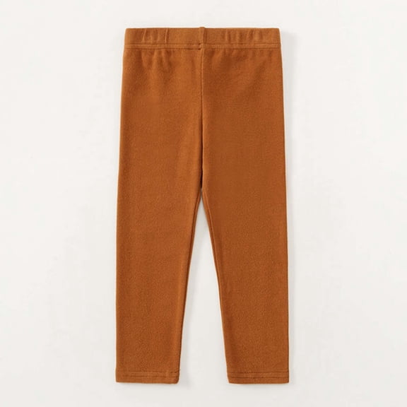 Girls Pants Toddler Autumn Solid Elastic Waist Sweatpants Warm Pull On Leggings