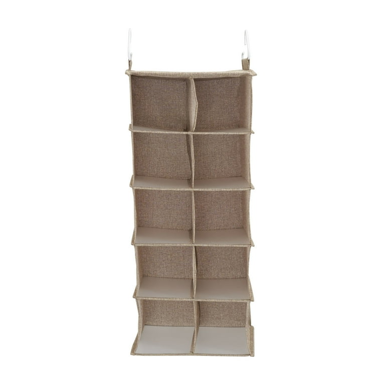 Household Essentials 10-Pocket Hanging Shoe Organizer, Side-by