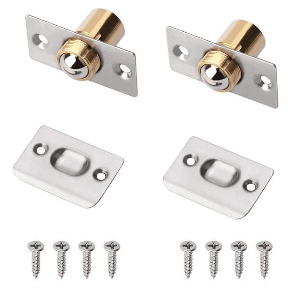 2pcs Brass Hitch Ball, Door Hitch Ball, Adjustable Hitch Ball, Adjustable Hitch Ball for Cabinets and Cabinets, Roller Hitch Door Lock