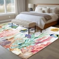 thumbnail image 4 of Seahorse Coastal Area Rugs 5'x8', Washable Small Throw Rugs for Classroom Bedroom, Nautical Ocean Summer Beach Coral Shell Sea Indoor Outdoor Rug Non-Slip Low Pile Carpet Runner Reversible Floor Mats, 4 of 8