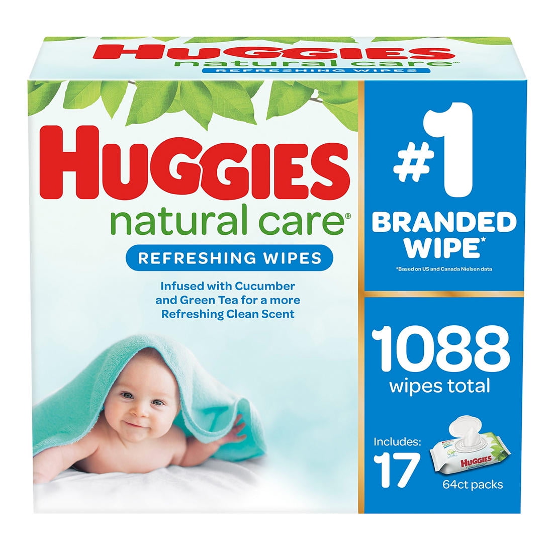 Huggies Cucumber and Green Tea Natural Care Sensitive Baby