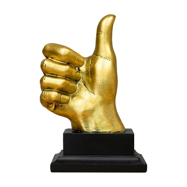Estatua de mano resina mano gesto escultura hogar Decoración gabinete estante exhibición arriba 11.5x8x17cm Zulema estatua escultura