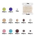 thumbnail image 3 of Assorted Bead Kits - DIY Bracelet and Necklace Craft Set - Round Glass Beads and Alloy Accessories with 3.5m of Wax & Elastic Thread - Assortment 213, 3 of 3