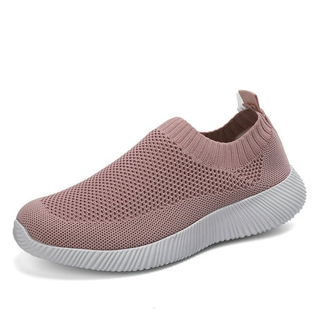 

Lopsie Women s Walking Shoes Sock Sneakers Slip on Mesh Air Cushion Comfortable Wedge Easy Shoes Platform Loafers