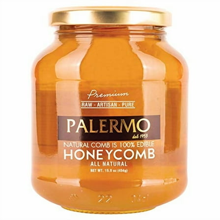 Honey with Honey Comb Premium, PAPA PALERMO, 16 oz (454g)