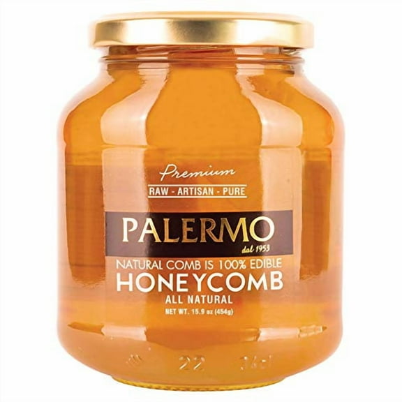 Honey with Honey Comb Premium, PAPA PALERMO, 16 oz (454g)