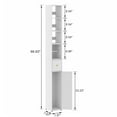 thumbnail image 6 of VECELO Tall Narrow Bathroom Cabinet, Adjustable Shelves Storage Cabinet with Toilet Paper Holder, White, 6 of 9