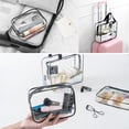 thumbnail image 5 of Minzimin Clear Makeup Bags, 6 Pcs Cosmetic Makeup Bags Set Clear PVC with Zipper Handle Portable Travel Luggage Pouch Airport Airline Vacation Organization, 5 of 9