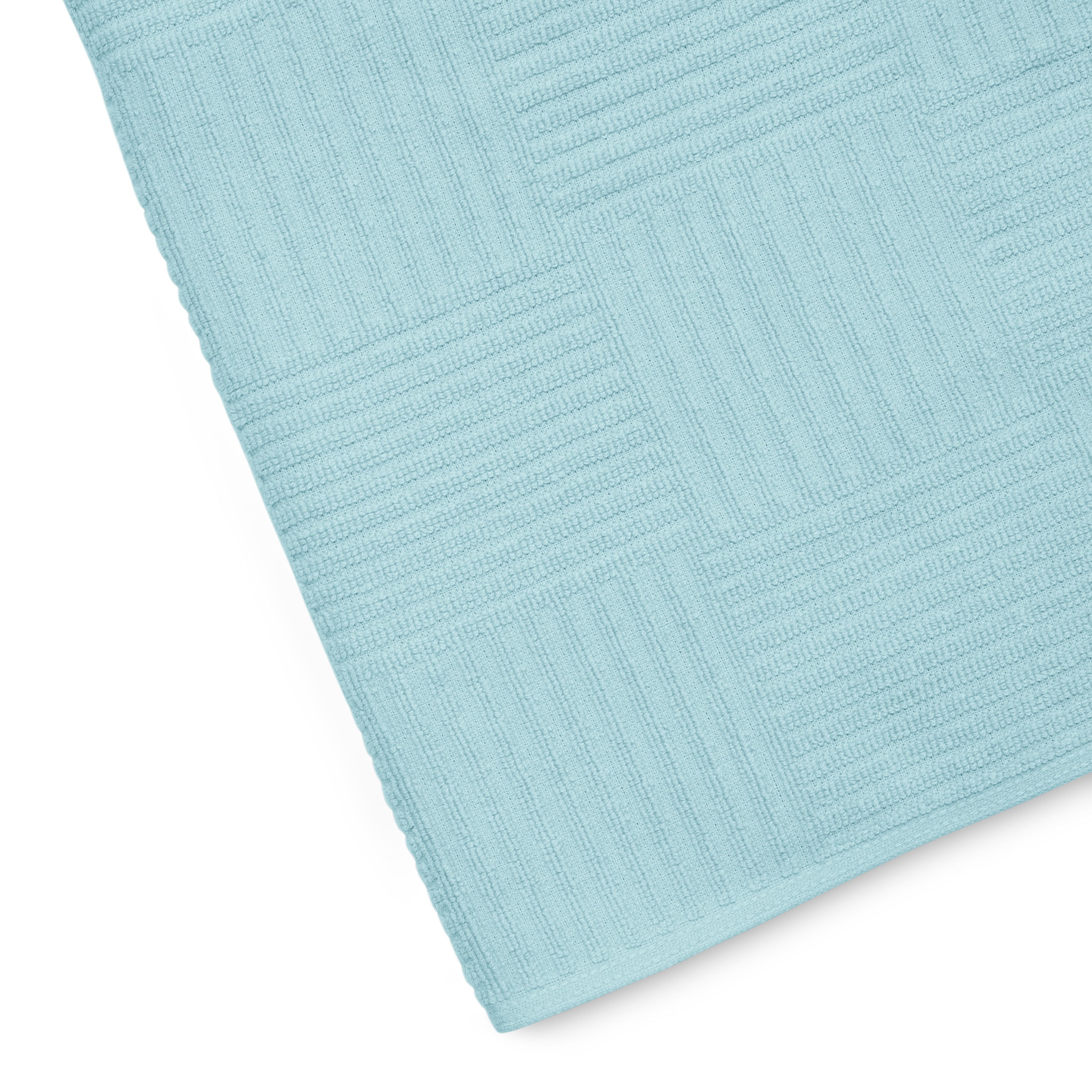 Mainstays Blue Cameo Cotton Sculpted-Rib Weave Kitchen Towel